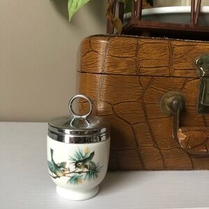 Royal Worcester Porcelain Lidded Bird Egg Coddler